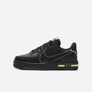 Pantofi Casual Nike Air Force 1 React Baieti Negrii Violet Gri Inchis | JOMV-73601